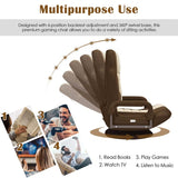 360° Swivel Floor Gaming Chair, 6-Position Adjustable Folding Floor Rocker Chair with Armrests & Padded Backrest for Games, Reading