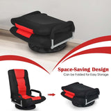 360° Swivel Floor Gaming Chair, 6-Position Adjustable Folding Floor Rocker Chair with Armrests & Padded Backrest for Games, Reading