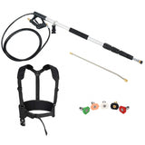 18FT Telescoping Pressure Washer Wand Kit, 4000PSI Commercial Power Washer Extension with 5 Spray Nozzles, 2 Adapters & Support Belt