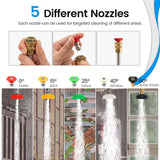 18FT Telescoping Pressure Washer Wand Kit, 4000PSI Commercial Power Washer Extension with 5 Spray Nozzles, 2 Adapters & Support Belt