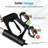 18FT Telescoping Pressure Washer Wand Kit, 4000PSI Commercial Power Washer Extension with 5 Spray Nozzles, 2 Adapters & Support Belt