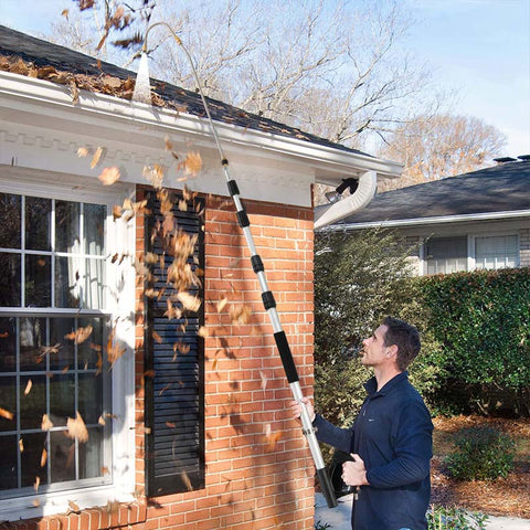 18FT Telescoping Pressure Washer Wand Kit, 4000PSI Commercial Power Washer Extension with 5 Spray Nozzles, 2 Adapters & Support Belt