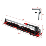 48" Manual Floor Tile Cutter with Tungsten Carbide Cutting Wheel, Removable Scale & 4 Adjustable Brackets