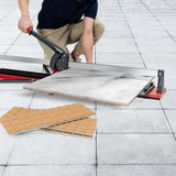 48" Manual Floor Tile Cutter with Tungsten Carbide Cutting Wheel, Removable Scale & 4 Adjustable Brackets
