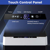 53QT Portable Car Fridge Freezer for Camping Travel, Dual-zone Electric Cooler w/-4℉~68℉ Adjustable Range, 12/24V DC & 110-240V AC