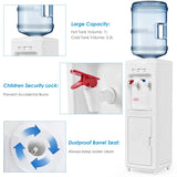 5 Gallons Electric Top Loading Hot & Cold Water Dispenser with Child Safety Lock