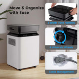 70-Pint Dehumidifier for Basement Home, 4,500 Sq.Ft Dehumidifier with Drain Hose, Pump, 2.2 Gal Water Tank, 24H Timer