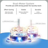 13 LBS Portable Washing Machine, Twin Tub Top Load Washer Dryer Combo for Rv Apartment Dorm