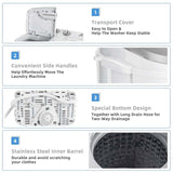 13 LBS Portable Washing Machine, Twin Tub Top Load Washer Dryer Combo for Rv Apartment Dorm
