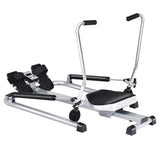 Full Motion Hydraulic Rowing Machine for Cardio Exercise, Folding Rower with LCD Monitor, Adjustable Resistance