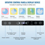 72 Pcs Large Capacity Countertop Dishwasher Portable Built-In Dishwasher with 6 Places Setting