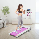 2 HP Folding Electric Treadmill, 800W Compact Motorized Running Machine with 12 Preset Programs & LCD Monitor for Home Gym