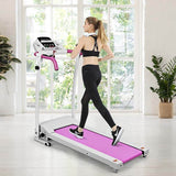 2 HP Folding Electric Treadmill, 800W Compact Motorized Running Machine with 12 Preset Programs & LCD Monitor for Home Gym