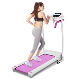 2 HP Folding Electric Treadmill, 800W Compact Motorized Running Machine with 12 Preset Programs & LCD Monitor for Home Gym