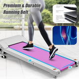 2 HP Folding Electric Treadmill, 800W Compact Motorized Running Machine with 12 Preset Programs & LCD Monitor for Home Gym