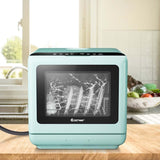 Portable Dishwasher Countertop Dishwashing Machine Hot Air Drying with 5L Water Tank & 5 Washing Modes