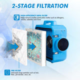 HEPA Air Scrubber for Industrial Commercial, Heavy Duty Air Cleaner Negative Air Machine ETL Certified Air Purifier