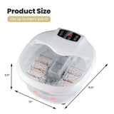 Heated Foot Spa Bath Massager with Bubbles & Rollers, Electric Foot Soaker Tub for Fatigue Release