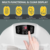 Heated Foot Spa Bath Massager with Bubbles & Rollers, Electric Foot Soaker Tub for Fatigue Release