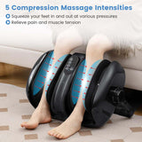 Shiatsu Foot & Calf Massager with Heat, Vibration Compression Electric Leg Massager for Neuropathy, Plantar Fasciitis Relief, Muscle Arm Relax