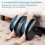 Shiatsu Foot & Calf Massager with Heat, Vibration Compression Electric Leg Massager for Neuropathy, Plantar Fasciitis Relief, Muscle Arm Relax
