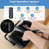 Shiatsu Foot & Calf Massager with Heat, Vibration Compression Electric Leg Massager for Neuropathy, Plantar Fasciitis Relief, Muscle Arm Relax