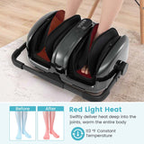 Shiatsu Foot & Calf Massager with Heat, Vibration Compression Electric Leg Massager for Neuropathy, Plantar Fasciitis Relief, Muscle Arm Relax