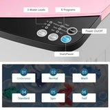 7.7 lbs Full-Automatic Washing Machine Portable Washer & Spin Dryer Built-in Germicidal UV Light & Drain Pump