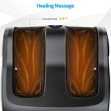 Foot & Calf Massager with Heat & Remote, Shiatsu Kneading Electric Massage Machine with Adjustable Tilt Base, Timer, LCD Screen