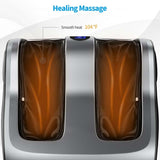 Foot & Calf Massager with Heat & Remote, Shiatsu Kneading Electric Massage Machine with Adjustable Tilt Base, Timer, LCD Screen