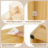 5-Cube Wooden Toy Storage Organizer, 2-Tier Kids Bookcase with Open Shelves, Multipurpose Classroom Furniture for Playroom & Nursery