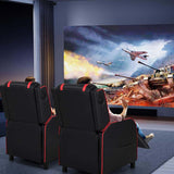 Massage Gaming Recliner with Bluetooth Speaker, Adjustable Footrest & Lumbar Support, Racing Style Gaming Sofa Chair Home Theatre Seating