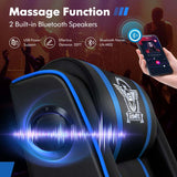 Massage Gaming Recliner with Bluetooth Speaker, Adjustable Footrest & Lumbar Support, Racing Style Gaming Sofa Chair Home Theatre Seating