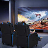 Massage Gaming Recliner with Bluetooth Speaker, Adjustable Footrest & Lumbar Support, Racing Style Gaming Sofa Chair Home Theatre Seating