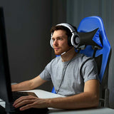High Back E-Sport Massage Gaming Chair with Footrest & Headrest, Ergonomic PU Leather Gaming Seat, Video Game Chair Computer Chair