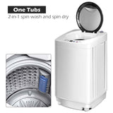 8 LBS 2-in-1 Portable Washing Machine with Drain Pump, Top Load Washer Dryer Combo for RV Dorm Apartment