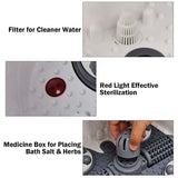 Foot Spa Bath Massager with Heat, Adjustable Water Jets, Motorized Shiatsu Massage Balls & 2 Maize Rollers
