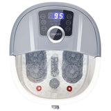 Heated Foot Spa Bath Massager with Bubbles, 16 Pedicure Shiatsu Roller Massage Points, Electric Foot Soaker Tub