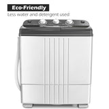 20 LBS 2-in-1 Portable Washing Machine, Twin Tub Top Load Washer Dryer Combo for RV Dorm Apartment