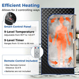 Portable Steam Sauna Personal Home Sauna Tent w/3L Steam Generator, Foldable Chair, Full-Size Indoor Steam Room for Home Spa