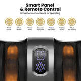 Shiatsu Foot Massager with Heat & Remote, Kneading & Rolling Feet/Leg/Calf/Arm/Ankle Electric Massage Machince