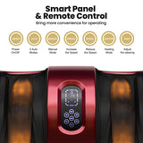 Shiatsu Foot Massager with Heat & Remote, Kneading & Rolling Feet/Leg/Calf/Arm/Ankle Electric Massage Machince