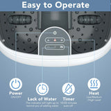 Steam Foot Spa Massager with 3-Level Heating, Timers & One-Touch Safe Operation, Shiatsu Steam Foot Bath Sauna Massager for Home Relaxation