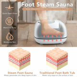 Steam Foot Spa Massager with 3-Level Heating, Timers & One-Touch Safe Operation, Shiatsu Steam Foot Bath Sauna Massager for Home Relaxation
