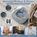 Steam Foot Spa Massager with 3-Level Heating, Timers & One-Touch Safe Operation, Shiatsu Steam Foot Bath Sauna Massager for Home Relaxation