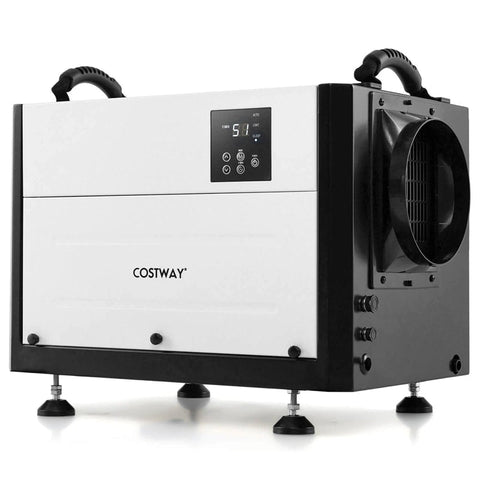 124 PPD Commercial Dehumidifier, 1300 Sq.Ft Crawl Space Dehumidifier with Drain Hose, Auto Defrost, 3 Modes & 24H Timer for Basement, Warehouse