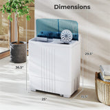 20 LBS 2-in-1 Portable Washing Machine, Twin Tub Top Load Washer Dryer Combo for RV Dorm Apartment