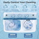 20 LBS 2-in-1 Portable Washing Machine, Twin Tub Top Load Washer Dryer Combo for RV Dorm Apartment