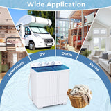 20 LBS 2-in-1 Portable Washing Machine, Twin Tub Top Load Washer Dryer Combo for RV Dorm Apartment