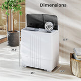 20 LBS 2-in-1 Portable Washing Machine, Twin Tub Top Load Washer Dryer Combo for RV Dorm Apartment